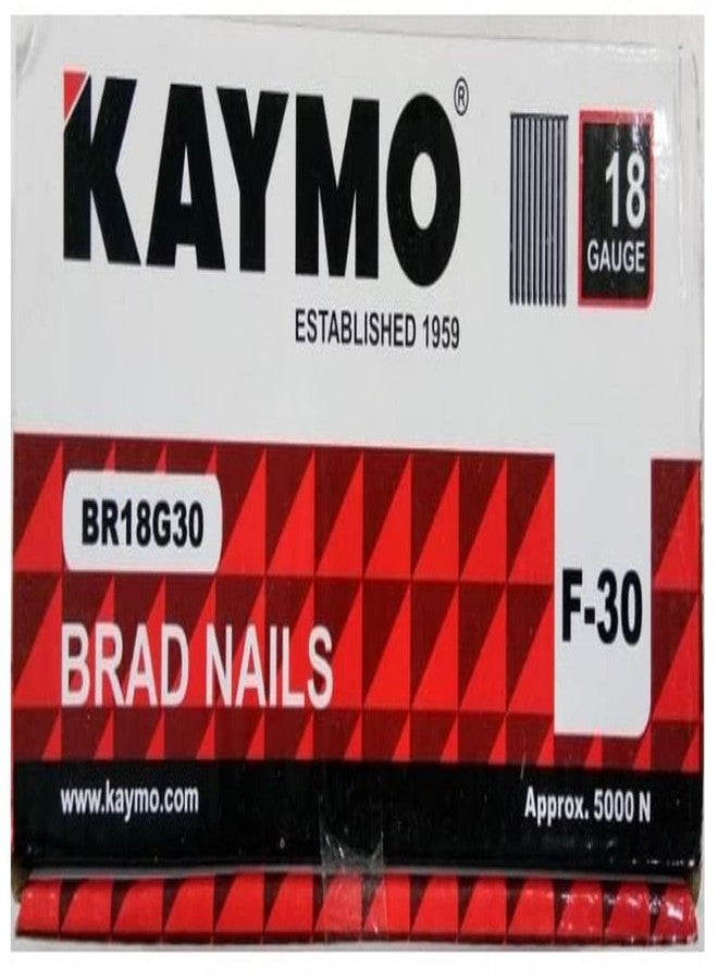 Kaymo F-Series 18G Brad Nails 30 mm - 5000 Nails | Heavy-Duty Steel Fasteners for Woodwork, Modular Kitchens, MDF, Canvas Art, Construction | High Precision | Compatible with Kaymo Brad Nailers - Image 2